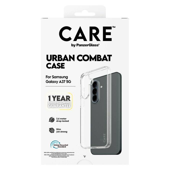 Étui Urban Combat pour Samsung Galaxy A37, Transparent, PanzerGlass