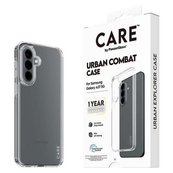 Étui Urban Combat pour Samsung Galaxy A37, Transparent, PanzerGlass