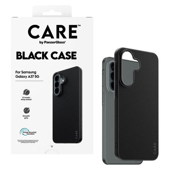 Étui TPU pour Samsung A37, noir, CARE