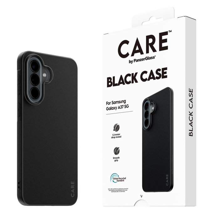 Étui TPU pour Samsung A37, noir, CARE
