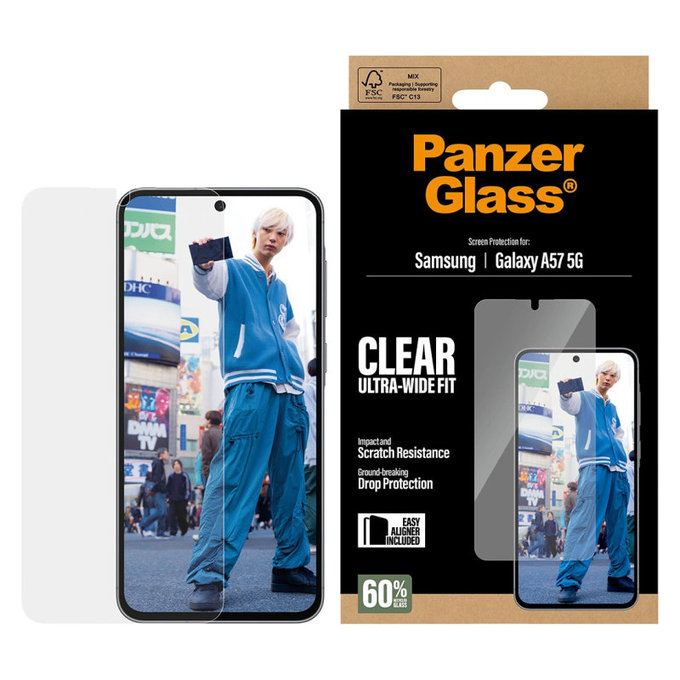 PanzerGlass - Verre trempé UWF avec applicateur pour Samsung Galaxy A57, transparent