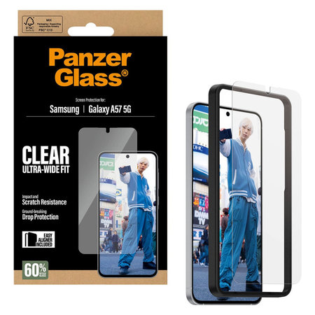 PanzerGlass - Verre trempé UWF avec applicateur pour Samsung Galaxy A57, transparent