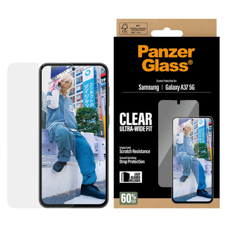 PanzerGlass - Verre trempé UWF avec applicateur pour Samsung Galaxy A37, transparent