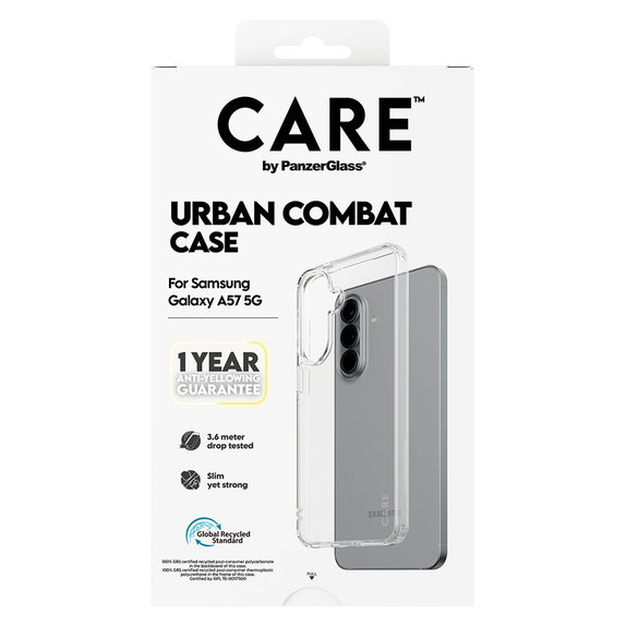 Étui Urban Combat pour Samsung Galaxy A57, Transparent, PanzerGlass