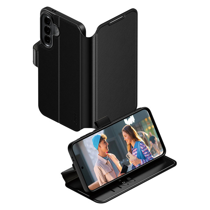 Étui Wallet Kickstand pour Samsung Galaxy A57, Noir, PanzerGlass