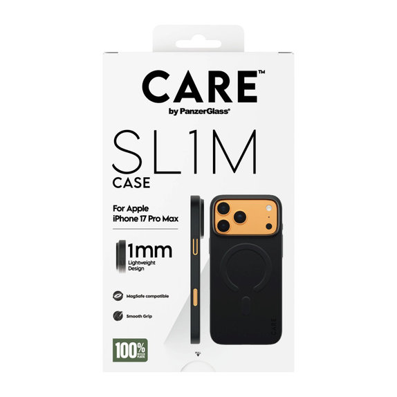 Étui SL1M pour iPhone 17 Pro Max, noir, PanzerGlass