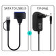 Adaptateur USB 3.0 / USB-C vers SATA pour HDD/SSD 2.5" et 3.5", avec alimentation