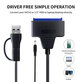 Adaptateur USB 3.0 / USB-C vers SATA pour HDD/SSD 2.5" et 3.5", avec alimentation