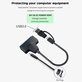 Adaptateur USB 3.0 / USB-C vers SATA pour HDD/SSD 2.5" et 3.5", avec alimentation