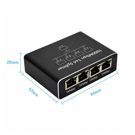 Switch Ethernet Gigabit 4 ports, RJ45, 1000 Mb/s