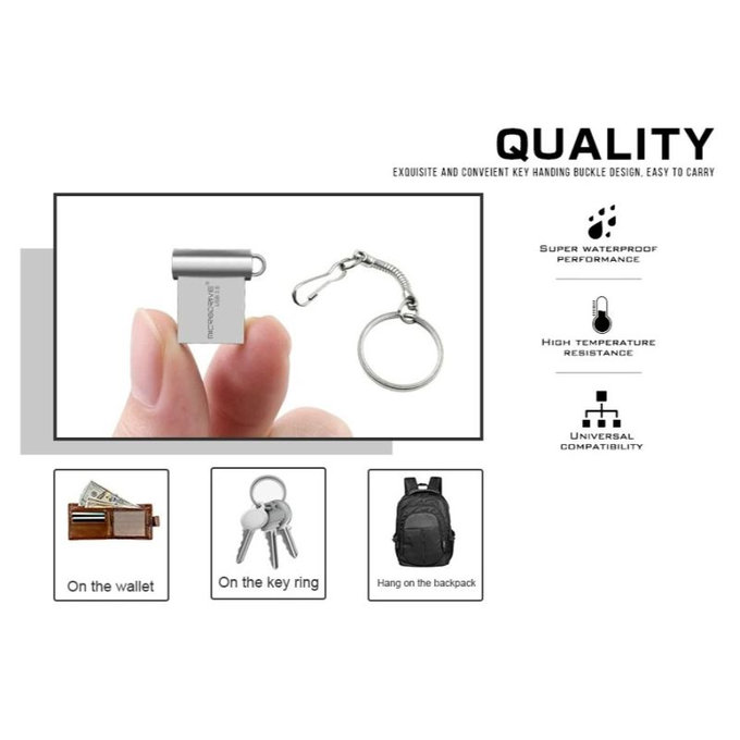 Clé USB métallique 64 Go, USB 3.0, argent