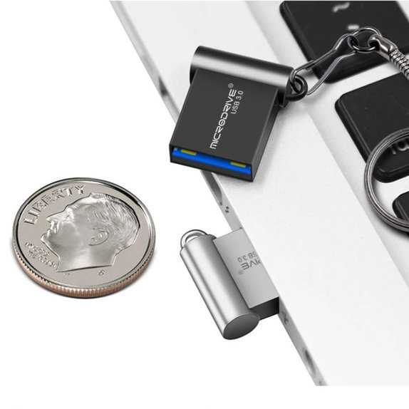 Clé USB métallique 64 Go, USB 3.0, argent