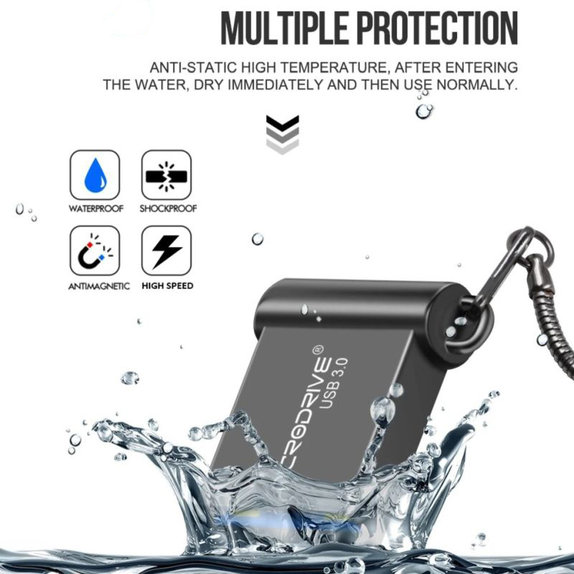 Clé USB métallique 64 Go, USB 3.0, argent