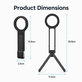 Support magnétique pliable pour téléphone, compatible avec MagSafe, noir