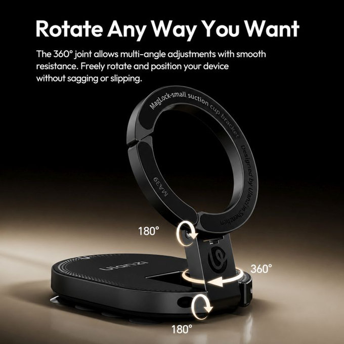 Support magnétique à ventouse Ulanzi MA39, noir