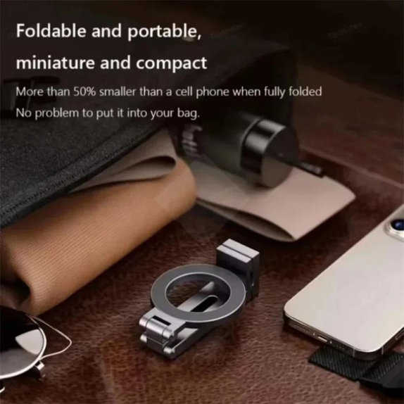 Support magnétique rotatif universel pour téléphone, gris