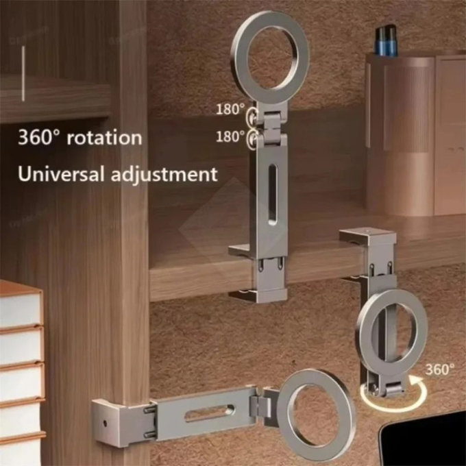 Support magnétique rotatif universel pour téléphone, gris