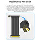 Câble riser PCIe 4.0 x16 pour carte graphique, 20cm, noir