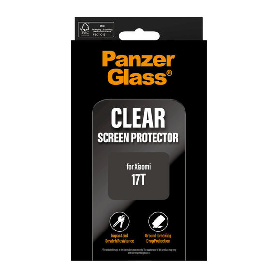 Verre trempé UWF pour Xiaomi 17T, Noir, PanzerGlass