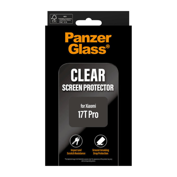 Verre trempé UWF pour Xiaomi 17T Pro, Noir, PanzerGlass
