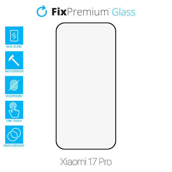 FixPremium FullCover Glass - Verre trempé pour Xiaomi 17 Pro