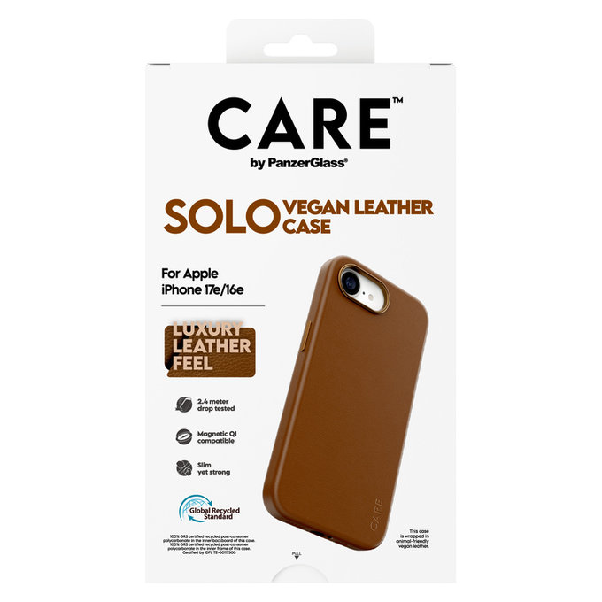 Étui Solo pour iPhone 17e/16e, Marron, PanzerGlass