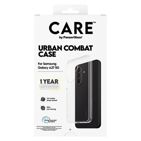 Étui Urban Combat pour Samsung Galaxy A27, Transparent, PanzerGlass