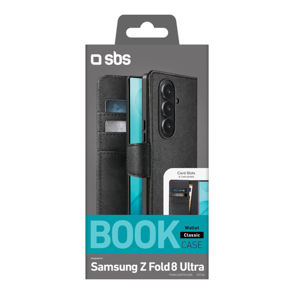 Étui Wallet Stand pour Samsung Galaxy Z Fold8 Ultra, Noir, SBS