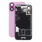 Verre de coque arrière pour iPhone 16, Pink, Pulled A