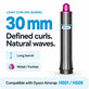 Embout long pour boucles pour Dyson Airwrap HS01, HS05, 30 mm, Nickel / Fuchsia