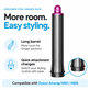 Embout long pour boucles pour Dyson Airwrap HS01, HS05, 30 mm, Nickel / Fuchsia