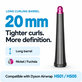 Embout long pour boucles pour Dyson Airwrap HS01, HS05, 20 mm, Nickel / Fuchsia