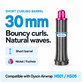 Embout court pour boucles pour Dyson Airwrap HS01, HS05, 30 mm, Nickel / Fuchsia