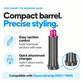 Embout court pour boucles pour Dyson Airwrap HS01, HS05, 30 mm, Nickel / Fuchsia