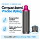 Embout court pour boucles pour Dyson Airwrap HS01, HS05, 40 mm, Nickel / Fuchsia
