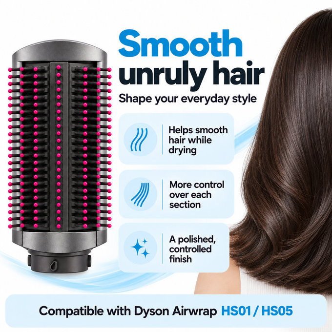 Brosse lissante ferme pour Dyson Airwrap HS01, HS05, Iron / Fuchsia