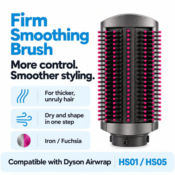 Brosse lissante ferme pour Dyson Airwrap HS01, HS05, Iron / Fuchsia