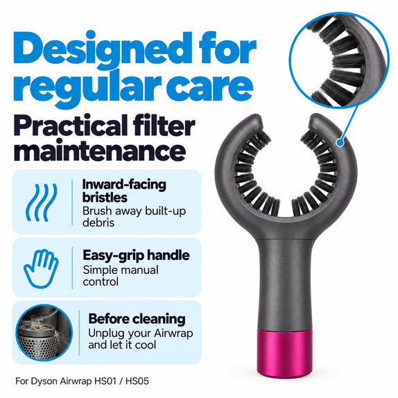 Brosse de nettoyage du filtre pour Dyson Airwrap HS01, HS05