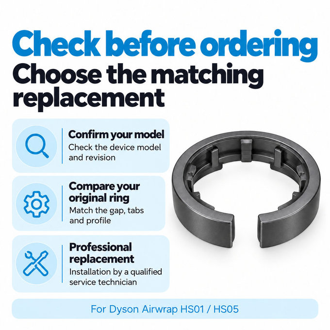 Bague de verrouillage de l’accessoire pour Dyson Airwrap HS01, HS05