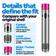 Coque du corps principal pour Dyson Airwrap HS01, HS05, Nickel / Fuchsia