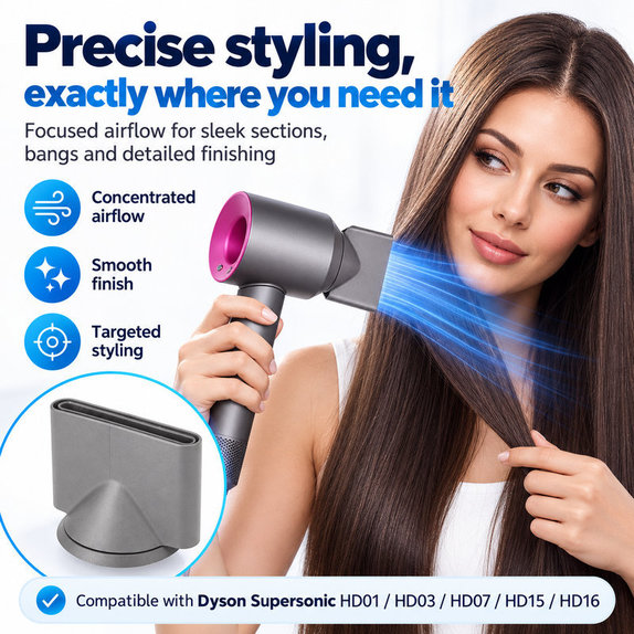 Concentrateur de coiffage pour Dyson Supersonic HD01, HD03, HD07, HD15, HD16