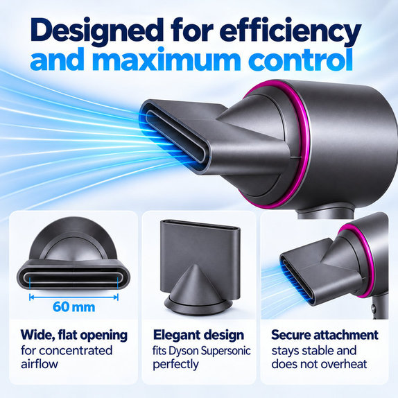Concentrateur de coiffage pour Dyson Supersonic HD01, HD03, HD07, HD15, HD16
