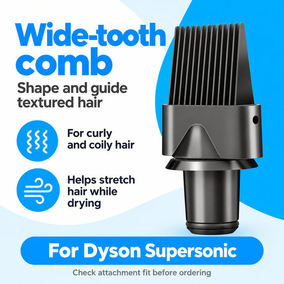 Peigne à dents larges pour Dyson Supersonic HD01, HD03, HD07, HD15, HD16