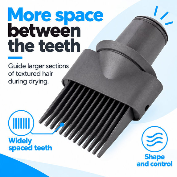 Peigne à dents larges pour Dyson Supersonic HD01, HD03, HD07, HD15, HD16