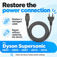 Câble d’alimentation pour Dyson Supersonic HD01, HD03, HD07, HD15, HD16
