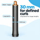 Embout long pour boucles pour Dyson Airwrap HS01, HS05, 30 mm, Nickel / Copper