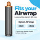 Embout long pour boucles pour Dyson Airwrap HS01, HS05, 40 mm, Nickel / Copper