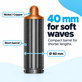 Embout court pour boucles pour Dyson Airwrap HS01, HS05, 40 mm, Nickel / Copper