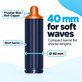 Embout court pour boucles pour Dyson Airwrap HS01, HS05, 40 mm, Prussian Blue / Rich Copper