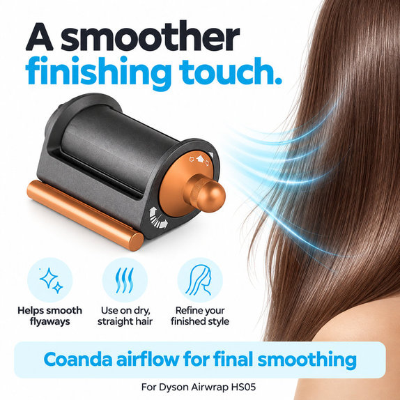 Embout Coanda lissant et séchant pour Dyson Airwrap HS05, Nickel / Copper